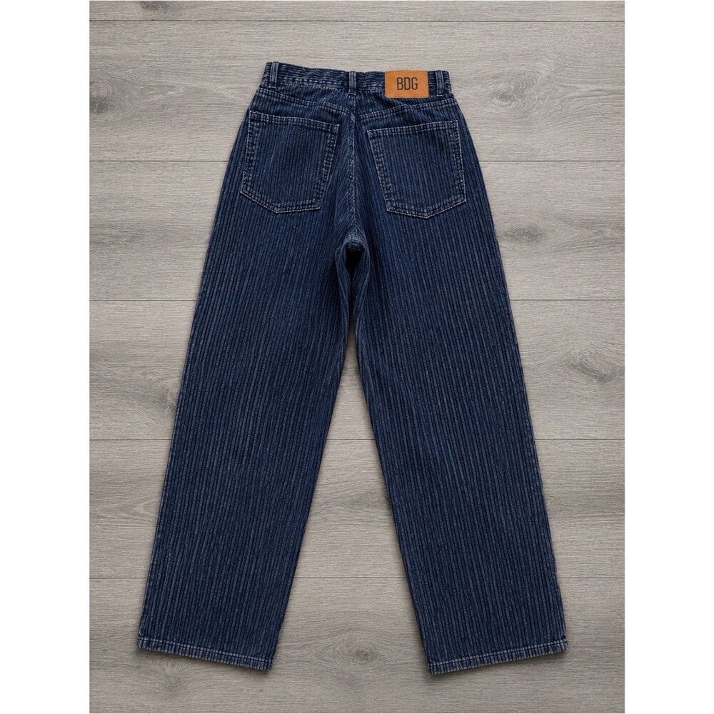 BDG Urban Outfitters High Rise Baggy Acid Wash Corduroy Pants Blue 27 - Picture 3 of 6